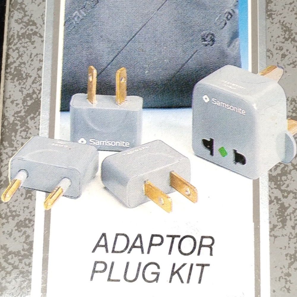 * New* Samsonite Gray Adaptor Plug Kit